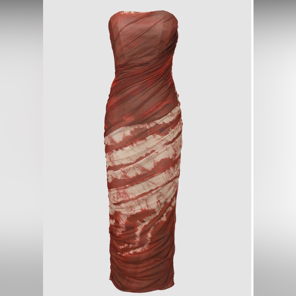 Micas strapless midi dress